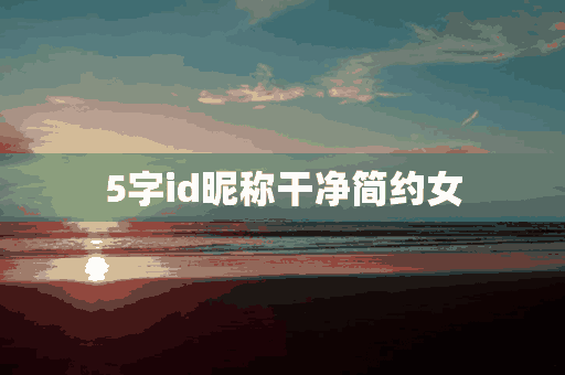 5字id昵称干净简约女